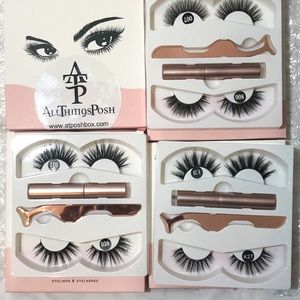 Duo Magnetic Eyelashes with Eyeliner/Tweezers